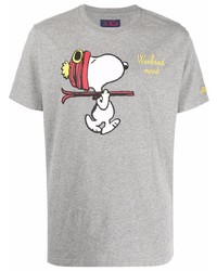 T-shirt girocollo stampata grigia di MC2 Saint Barth