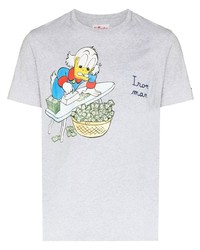 T-shirt girocollo stampata grigia di MC2 Saint Barth