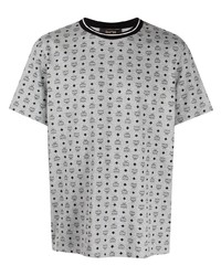 T-shirt girocollo stampata grigia di MCM
