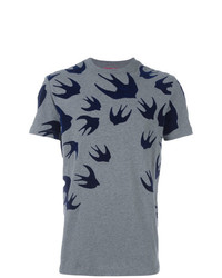 T-shirt girocollo stampata grigia di McQ Alexander McQueen