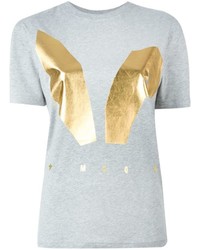 T-shirt girocollo stampata grigia di McQ by Alexander McQueen