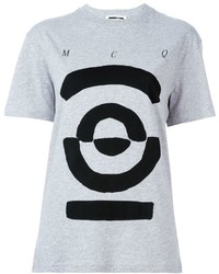 T-shirt girocollo stampata grigia di McQ by Alexander McQueen