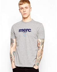 T-shirt girocollo stampata grigia di Merc