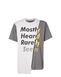 T-shirt girocollo stampata grigia di Mostly Heard Rarely Seen