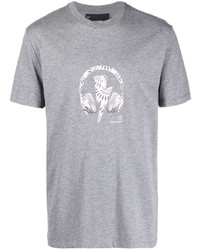 T-shirt girocollo stampata grigia di Neil Barrett