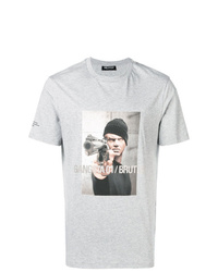 T-shirt girocollo stampata grigia di Neil Barrett
