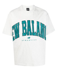 T-shirt girocollo stampata grigia di New Balance