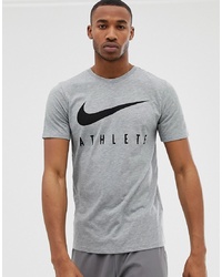 T-shirt girocollo stampata grigia di Nike Training