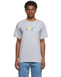 T-shirt girocollo stampata grigia di Noah