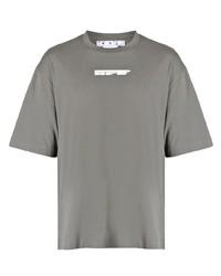 T-shirt girocollo stampata grigia di Off-White