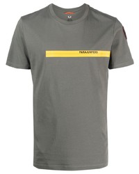 T-shirt girocollo stampata grigia di Parajumpers