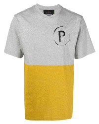 T-shirt girocollo stampata grigia di Peuterey