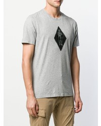 T-shirt girocollo stampata grigia di CP Company