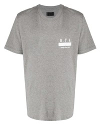T-shirt girocollo stampata grigia di RtA