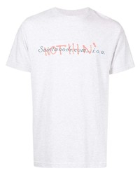 T-shirt girocollo stampata grigia di Saintwoods