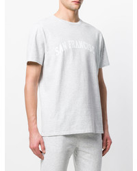 T-shirt girocollo stampata grigia di A.P.C.