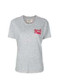 T-shirt girocollo stampata grigia di Sandrine Rose