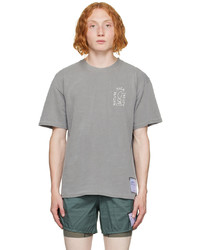 T-shirt girocollo stampata grigia di Satisfy