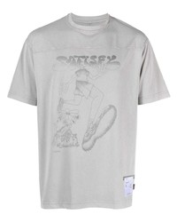 T-shirt girocollo stampata grigia di Satisfy