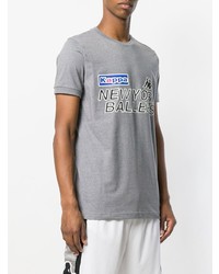 T-shirt girocollo stampata grigia di Kappa Kontroll