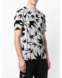 T-shirt girocollo stampata grigia di McQ Alexander McQueen