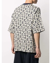 T-shirt girocollo stampata grigia di Kenzo