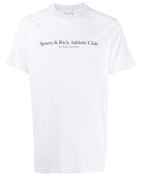 T-shirt girocollo stampata grigia di Sporty & Rich