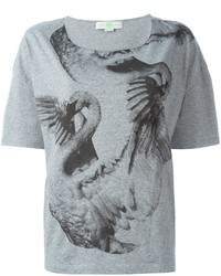 T-shirt girocollo stampata grigia di Stella McCartney
