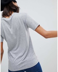 T-shirt girocollo stampata grigia
