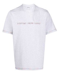 T-shirt girocollo stampata grigia di Sunnei