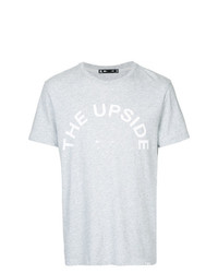T-shirt girocollo stampata grigia di The Upside