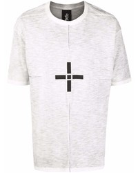 T-shirt girocollo stampata grigia di Thom Krom