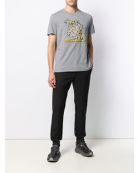 T-shirt girocollo stampata grigia di Just Cavalli