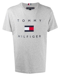 T-shirt girocollo stampata grigia di Tommy Hilfiger