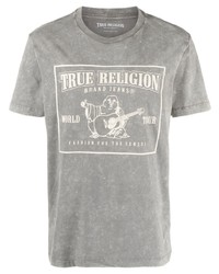 T-shirt girocollo stampata grigia di True Religion