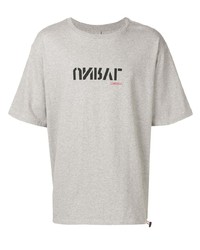 T-shirt girocollo stampata grigia di Unravel Project
