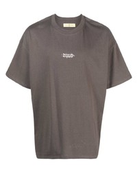 T-shirt girocollo stampata grigia di UNTITLED ARTWORKS