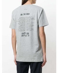 T-shirt girocollo stampata grigia di Rokh
