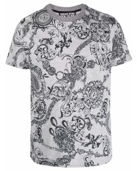 T-shirt girocollo stampata grigia di VERSACE JEANS COUTURE