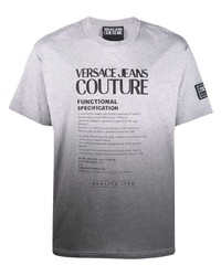 T-shirt girocollo stampata grigia di VERSACE JEANS COUTURE