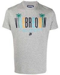 T-shirt girocollo stampata grigia di Vilebrequin