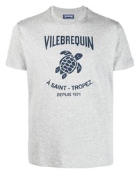 T-shirt girocollo stampata grigia di Vilebrequin