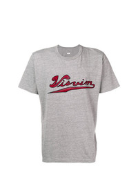 T-shirt girocollo stampata grigia di VISVIM