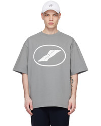 T-shirt girocollo stampata grigia di We11done