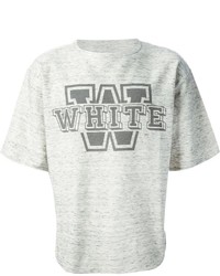 T-shirt girocollo stampata grigia di White Mountaineering