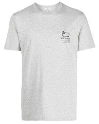 T-shirt girocollo stampata grigia di Woolrich