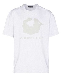 T-shirt girocollo stampata grigia di Y/Project