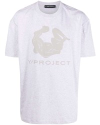 T-shirt girocollo stampata grigia di Y/Project