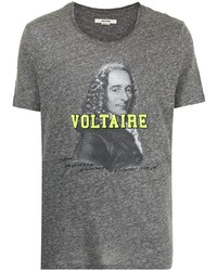 T-shirt girocollo stampata grigia di Zadig & Voltaire