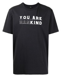 T-shirt girocollo stampata grigio scuro di 7 For All Mankind
